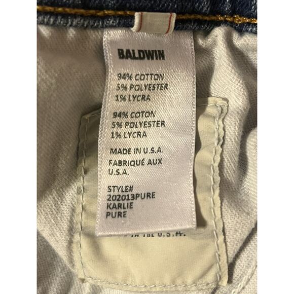 Baldwin Karlie High Rise Skinny Jeans •26• Kansas City Cropped Ankle In Pure - Picture 9 of 10